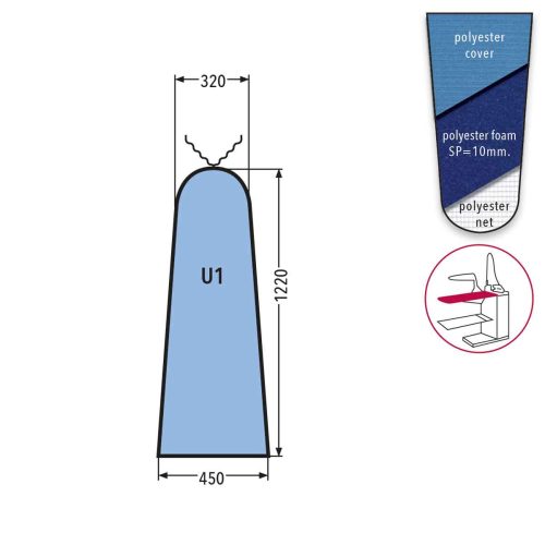 22. UTILITY IRONING TABLE COVER WITH SILICONED FOAM- A (1)